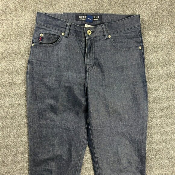 Vintage Guess Pants Womens 28 Blue Bootcut Casual 5‎ Pockets Cotton Blend Adults - Picture 8 of 11